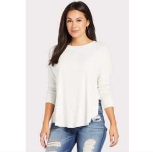 NWT, EVEREVE bobi, Rib Raglan Tunic XS/M  Heather Grey/ Ivory